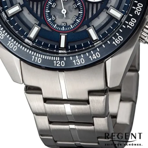 Regent Herren Armbanduhr Analog Metallarmband silber URBA830
