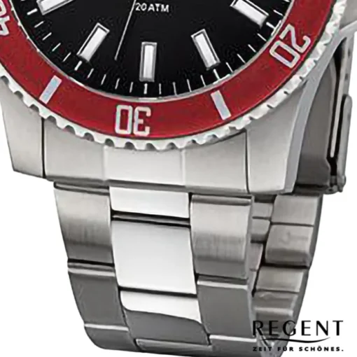 Regent Herren Armbanduhr Analog Metallarmband silber URF1286