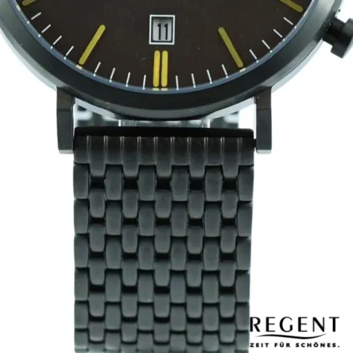 Regent Herren Armbanduhr Analog Metallarmband schwarz UR1152503