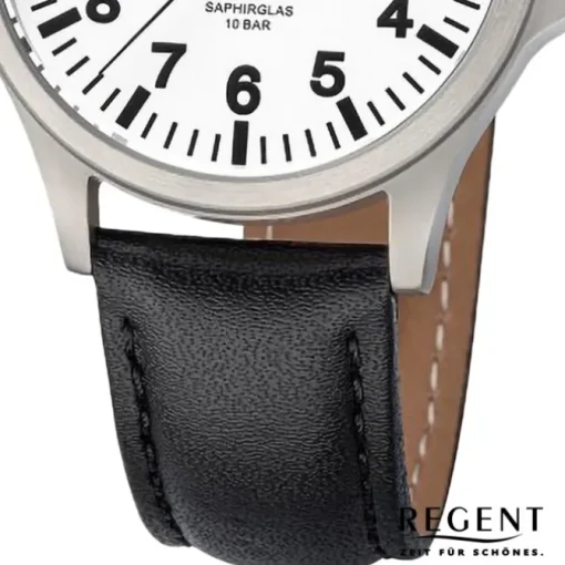 Regent Herren Armbanduhr Analog Lederarmband schwarz UR1092567
