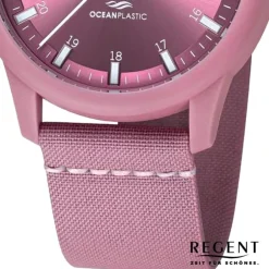 Regent Herren Armbanduhr Analog Nylonarmband lila URBA734