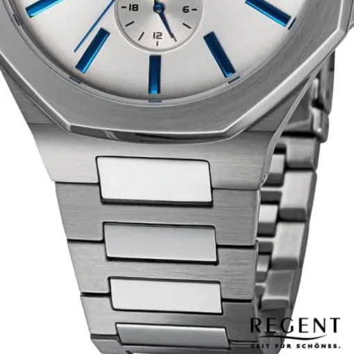 Regent Herren Armbanduhr Analog Metallarmband silber URBA769