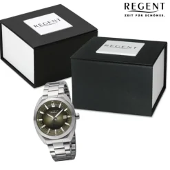 Regent Herren Armbanduhr Analog Metallarmband silber URBA825