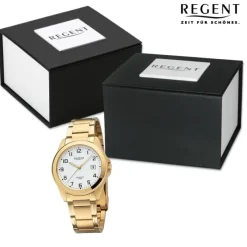 Regent Herren Armbanduhr Analog Metallarmband gold URF1284