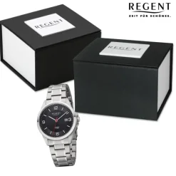 Regent Herren Armbanduhr Analog Metallarmband silber URF1288