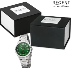Regent Herren Armbanduhr Analog Metallarmband silber URF1289