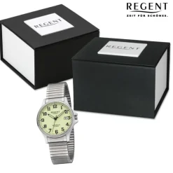 Regent Herren Armbanduhr Analog Edelstahlarmband silber URF1348