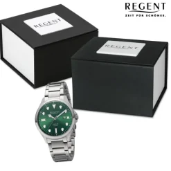 Regent Herren Armbanduhr Analog Metallarmband silber URF1455
