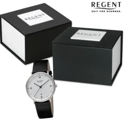 Regent Herren Armbanduhr Analog Lederarmband schwarz URF1531