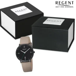 Regent Herren Armbanduhr Analog Lederarmband braun URF1532