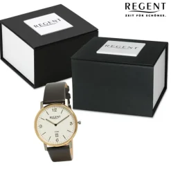 Regent Herren Armbanduhr Analog Lederarmband schwarz UR1094061