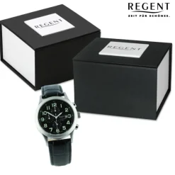 Regent Herren Armbanduhr Analog Lederarmband schwarz UR1112504