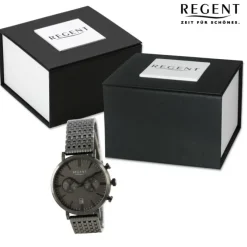 Regent Herren Armbanduhr Analog Metallarmband schwarz UR1150598