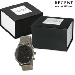 Regent Herren Armbanduhr Analog Metallarmband hellbraun UR1151548