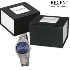 Regent Herren Armbanduhr Analog Metallarmband grau URF1438
