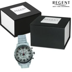 Regent Herren Armbanduhr Chronograph Metallarmband silber UR1152507
