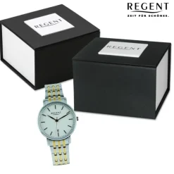 Regent Herren Armbanduhr Analog Metallarmband silber gold UR1012511