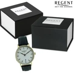 Regent Herren Armbanduhr Analog Lederarmband schwarz UR1011585