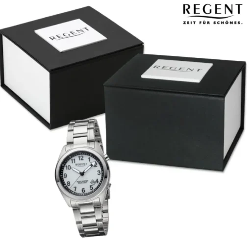 Regent Herren Armbanduhr Analog Metallarmband silber URBA774
