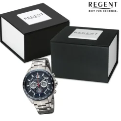 Regent Herren Armbanduhr Analog Metallarmband silber URBA830
