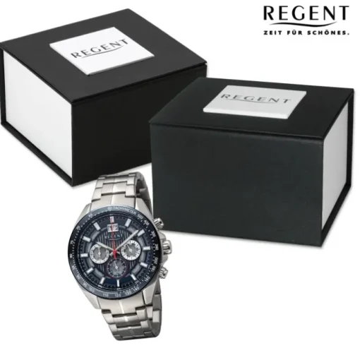 Regent Herren Armbanduhr Analog Metallarmband silber URBA830