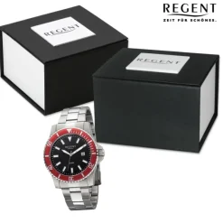 Regent Herren Armbanduhr Analog Metallarmband silber URF1286