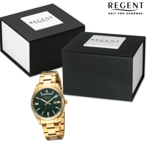 Regent Herren Armbanduhr Analog Metallarmband gold UR1142587