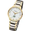 Regent Herren Funkuhr Analog-Digital Metallarmband gold silber URFR292