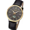 Regent Herren Funkuhr Analog-Digital Lederarmband schwarz URFR285