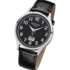 Regent Herren Funkuhr Analog-Digital Lederarmband schwarz URFR272