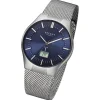 Regent Herren Funkuhr Analog-Digital Metallarmband silber URFR274