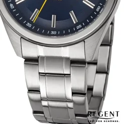 Regent Herren Solaruhr Analog Metallarmband silber URF1541