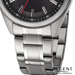 Regent Herren Solaruhr Analog Metallarmband silber URF1540