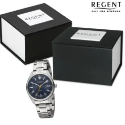 Regent Herren Solaruhr Analog Metallarmband silber URF1541
