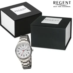 Regent Herren Solaruhr Analog Metallarmband grau URF1539