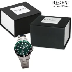 Regent Herren Solaruhr Analog Metallarmband silber URF1544
