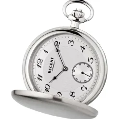 Regent Herren Taschenuhr Analog Gehäuse silber URP717