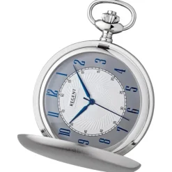 Regent Herren Taschenuhr Analog Gehäuse silber URP726