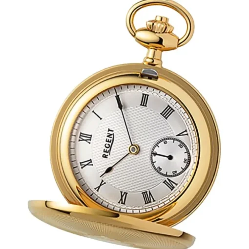 Regent Herren Taschenuhr Analog Gehäuse gold URP773