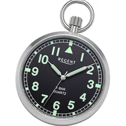 Regent Herren Taschenuhr Analog Gehäuse silber URP771