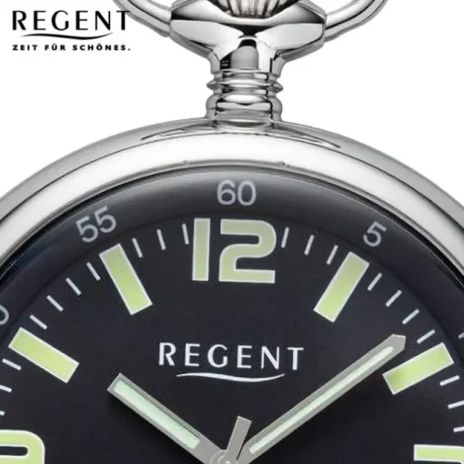 Regent Herren Taschenuhr Analog Gehäuse silber URP742