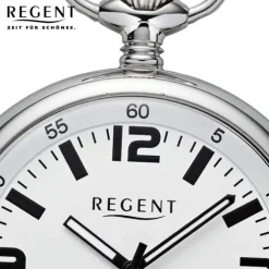 Regent Herren Taschenuhr Analog Gehäuse silber URP743