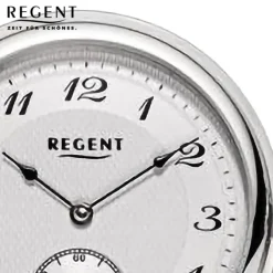 Regent Herren Taschenuhr Analog Gehäuse silber URP717