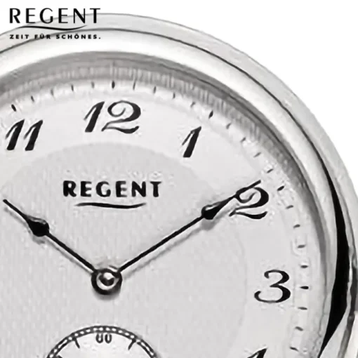 Regent Herren Taschenuhr Analog Gehäuse silber URP717