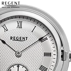 Regent Herren Taschenuhr Analog Gehäuse silber URP772