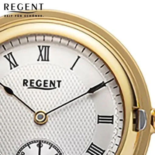 Regent Herren Taschenuhr Analog Gehäuse gold URP773