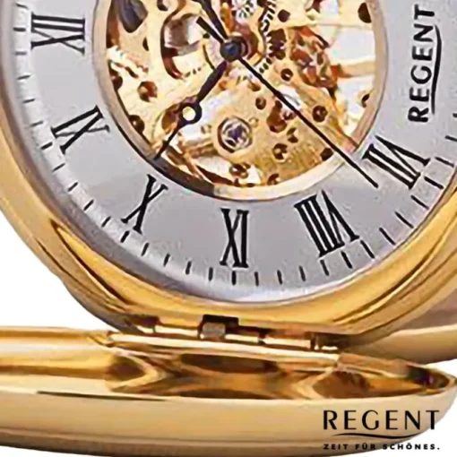 Regent Herren Taschenuhr Analog Gehäuse gold URP701