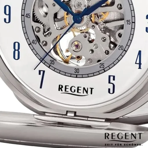 Regent Herren Taschenuhr Analog Gehäuse silber URP705