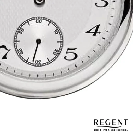 Regent Herren Taschenuhr Analog Gehäuse silber URP717