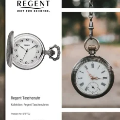 Regent Herren Taschenuhr Analog Gehäuse grau URP722